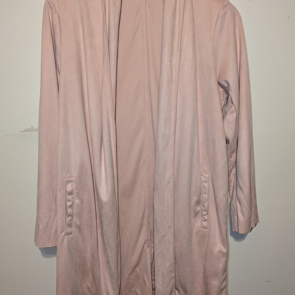 Women's Pink Open Front Coat